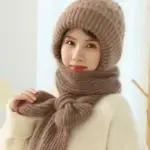 Windproof Integrated Ear Protection Cap Scarf Set
