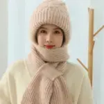 Windproof Integrated Ear Protection Cap Scarf Set