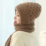 Windproof Integrated Ear Protection Cap Scarf Set