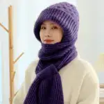 Windproof Integrated Ear Protection Cap Scarf Set