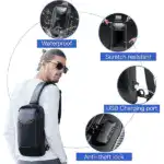 New Carbon Fiber Streamline Anti-Theft Sling Bag