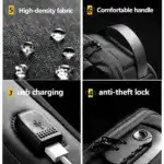 New Carbon Fiber Streamline Anti-Theft Sling Bag
