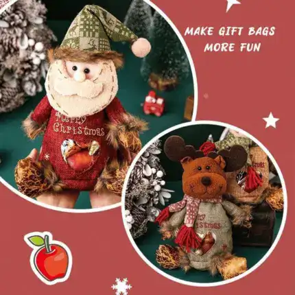 Christmas Gift Bags Zipper Design