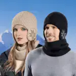 Winter Beanie Hat Scarf Sets Warm Knit Hat