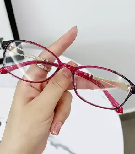 Women's Fashion Lightweight Metal Anti-blue Light Reading Glasses U01