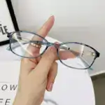 Women's Fashion Lightweight Metal Anti-blue Light Reading Glasses U01