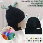 Cozy Glow Parent-Child Knit Hat – Little Monster Design