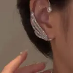 Angel Wing Earrings – Elegant Feather Drop Earrings for Women - Image 2