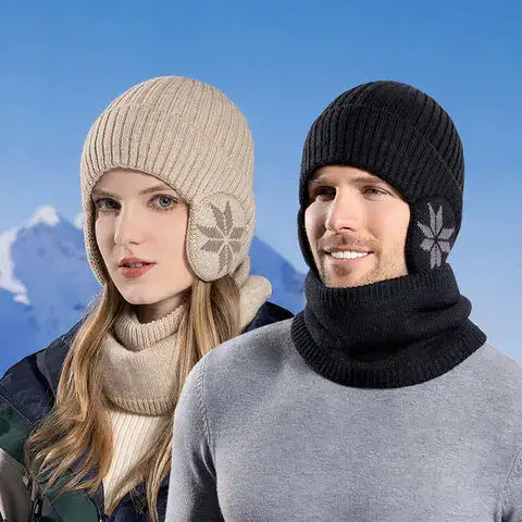 Unisex winter hat and scarf set