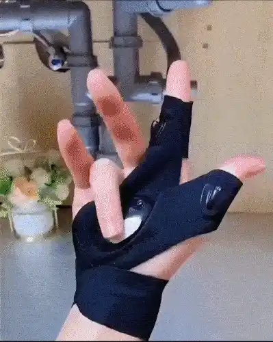 LED flashlight gloves