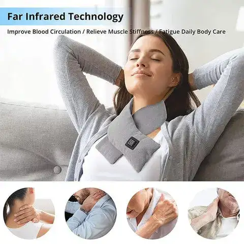 Heated scarf demonstrating infrared warmth
